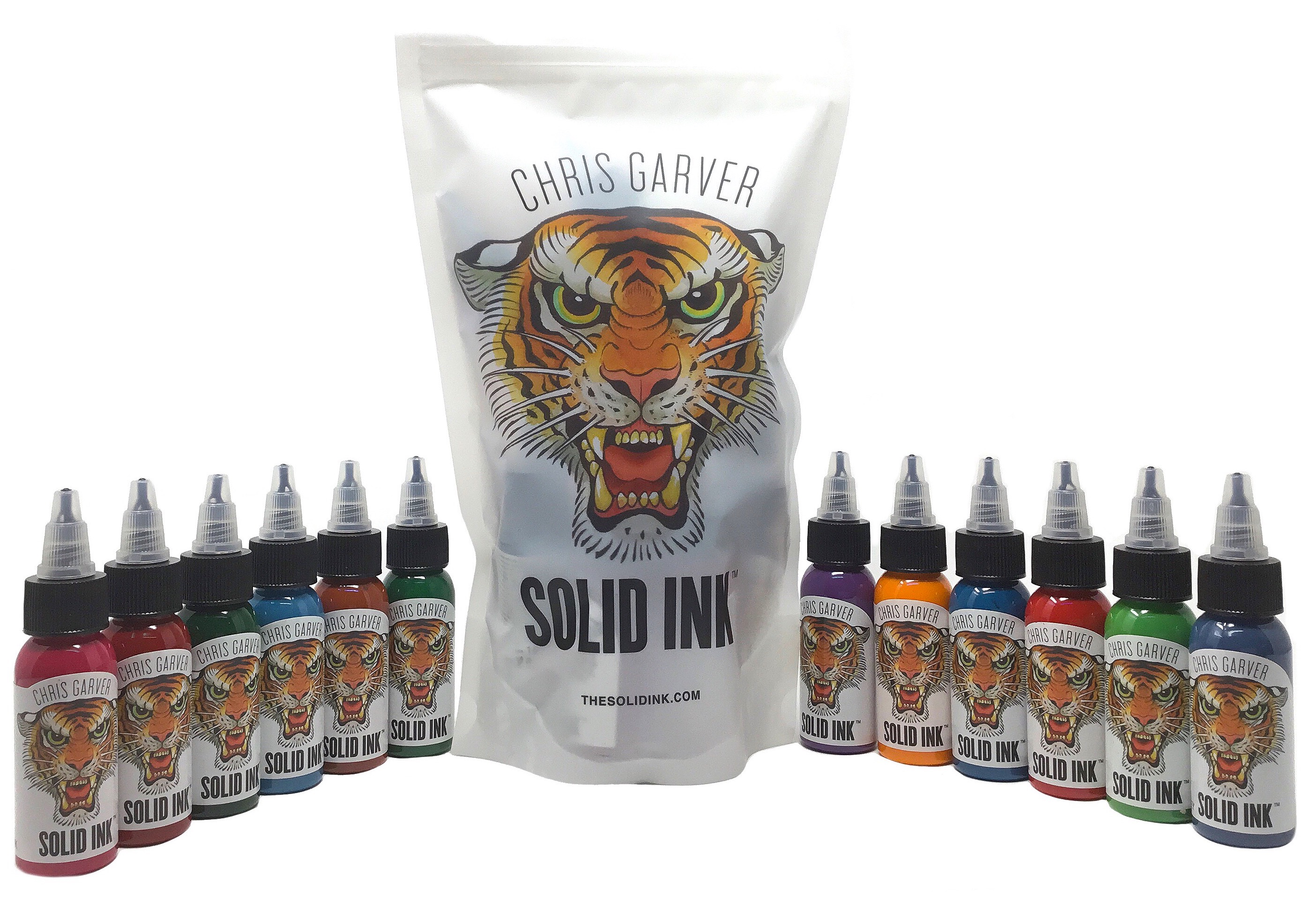 Solid Tattoo Ink Chris Garver 12 Color Set Solid Tattoo Ink Chris Garver 12 Color Set