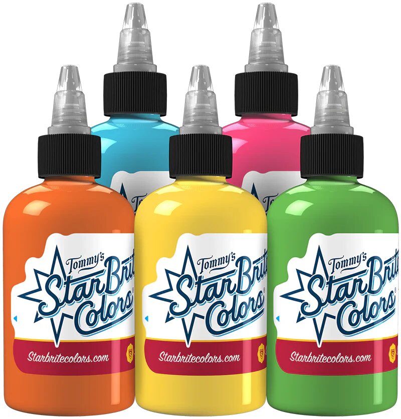 StarBrite Tattoo Ink Glowing Neon Set