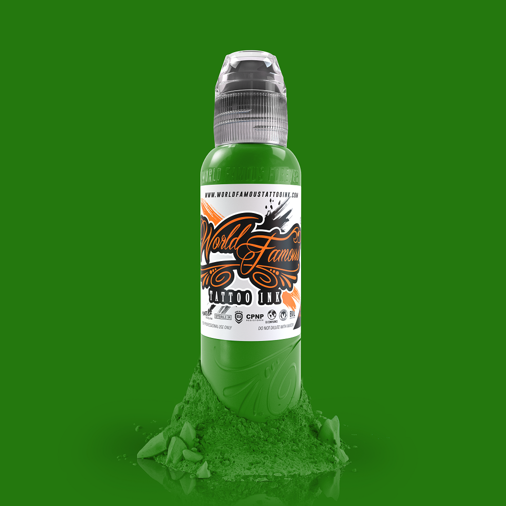World Famous Tattoo Ink Light Green Oleg